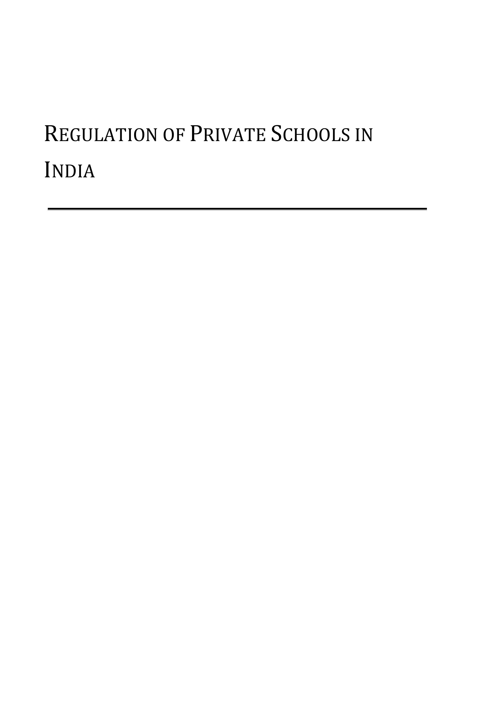 Regulation of Private Schools